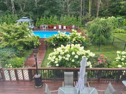 Eastham Cape Cod vacation rental - Heated salt water pool with expansive deck and gazebo.