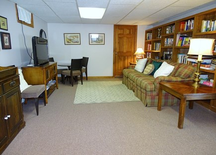 Eastham Cape Cod vacation rental - Main house downstairs game room with TV 