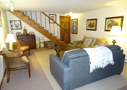Eastham Cape Cod vacation rental - Main house downstairs family room, walk out 