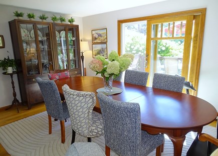 Eastham Cape Cod vacation rental - Lovely dining room with slider to deck 