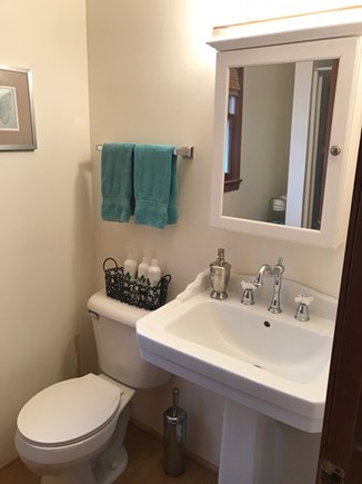 Eastham Cape Cod vacation rental - Updated bathroom in studio with pedestal sink.