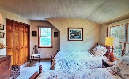 Eastham Cape Cod vacation rental - Two twin beds in large upstairs bedroom with antiques.