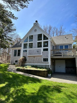 Wellfleet Cape Cod vacation rental - Another angle of left side of house, garden path and lawn