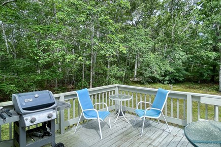 Popponesset/New Seabury  Cape Cod vacation rental - Back deck with natural gas fed Webber Grill.