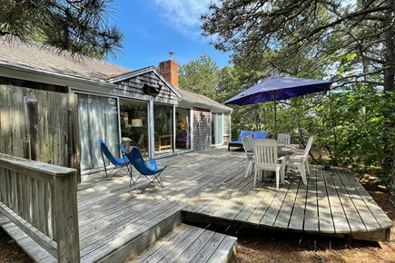 North Eastham Cape Cod vacation rental - Large Rear Deck