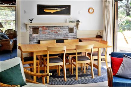 North Eastham Cape Cod vacation rental - Dining area (deck to the right, screened porch ahead)