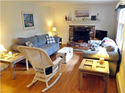 Chatham, Ridgevale Beach Cape Cod vacation rental - Bright living room with new laminate floors, TV and DVD player