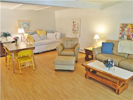 Chatham, Ridgevale Beach Cape Cod vacation rental - Spacious lower level w/ trundle bed & TV, slider to backyard