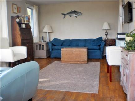 Truro Cape Cod vacation rental - Living room, with nice long comfy 7-foot sofa