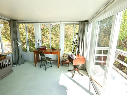 Ryder Beach Bayside, Truro Cape Cod vacation rental - Sunroom with small bonus deck