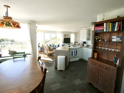 Ryder Beach Bayside, Truro Cape Cod vacation rental - Open concept Kitchen-Living-Dining on the entry level