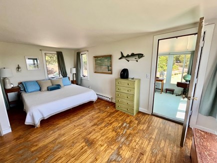Ryder Beach Bayside, Truro Cape Cod vacation rental - Entry-Level Bedroom One (King) with attached sunroom