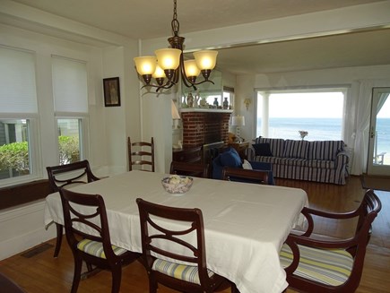 Plymouth Priscilla Beach 6 mil MA vacation rental - Elegant dining room with water views
