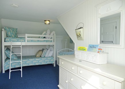 West Dennis Cape Cod vacation rental - Upstairs bunk bed room - sleeps 3 - door to upper deck 