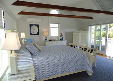 West Dennis Cape Cod vacation rental - King bed master with slider to back deck 