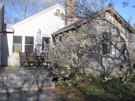 Brewster Cape Cod vacation rental - Sunny, east-facing side deck, perfect for breakfasts