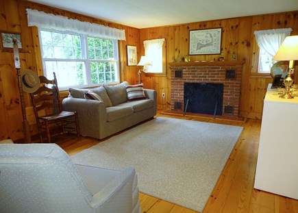 South Chatham Cape Cod vacation rental - Large living room. Classic wide plank floors, lots of sunlight