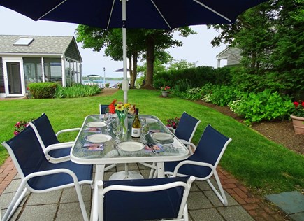 Centerville Cape Cod vacation rental - Dine outside on the patio with water views