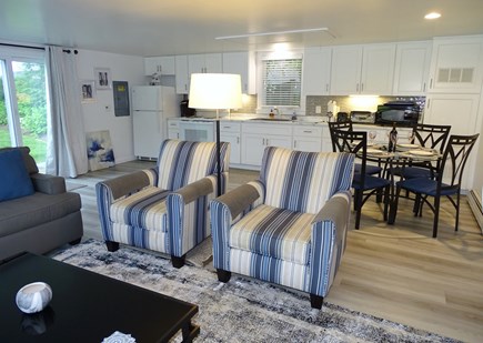 Centerville Cape Cod vacation rental - Living room opens to kitchen and dining area