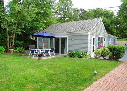 Centerville Cape Cod vacation rental - Back patio seats 6 comfortably, lovely gardens