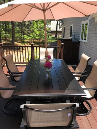 Eastham Cape Cod vacation rental - Back yard Deck and Table