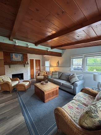  South Wellfleet Cape Cod vacation rental - Main Living room with vaulted ceiling