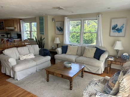 South Yarmouth Cape Cod vacation rental - Living room with seating for 6.