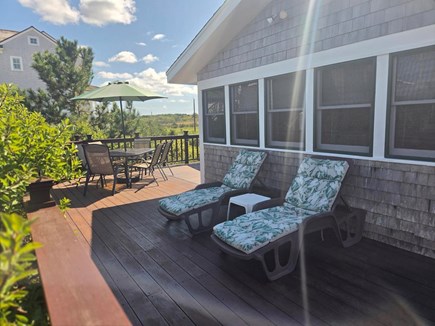 East Sandwich Cape Cod vacation rental - Rear side of wrap around deck