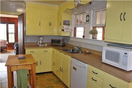 Wellfleet Cape Cod vacation rental - Kitchen with eat-in breakfast area and windows to sunroom