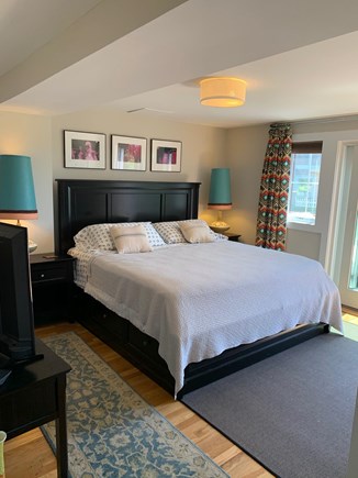 Provincetown Cape Cod vacation rental - King Bedroom #2, first floor, with private deck and view of moors
