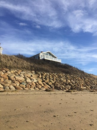 North Eastham Cape Cod vacation rental - View of house from beach