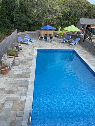 North Eastham Cape Cod vacation rental - Heated saltwater pool, with access to the enclosed outdoor shower