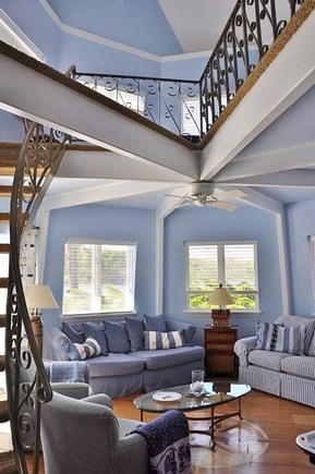 Chatham Cape Cod vacation rental - The windmill rec room with a sleeping area above (2 futons)