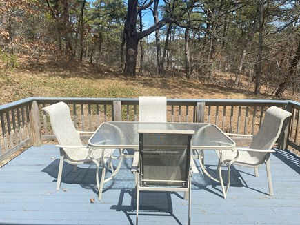 Wellfleet Cape Cod vacation rental - Deck Adjoins Brick Patio with Weber Grill