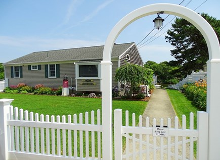 Falmouth Cape Cod vacation rental - An inviting entrance to professional landscaped yard