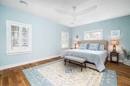 West Dennis Cape Cod vacation rental - Master bedroom with king-sized bed and en suite bathroom