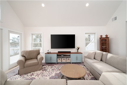 West Dennis Cape Cod vacation rental - 75 inch TV in upstairs great room