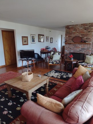 Wellfleet Cape Cod vacation rental - Flat screen tv in living room, main bedroom also has a television