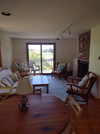 Wellfleet Cape Cod vacation rental - Den upstairs with balcony, and view of tidal marsh