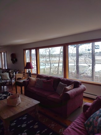 Wellfleet Cape Cod vacation rental - Living room view through windows