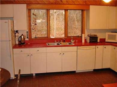 Wellfleet Cape Cod vacation rental - Eat-in kitchen off the dining area.