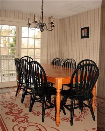 Brewster Cape Cod vacation rental - Breakfast room opens to deck and outdoor grill, table and chairs