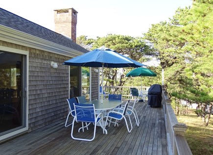 Wellfleet, Indian Neck Cape Cod vacation rental - Large deck with two seating areas, grill