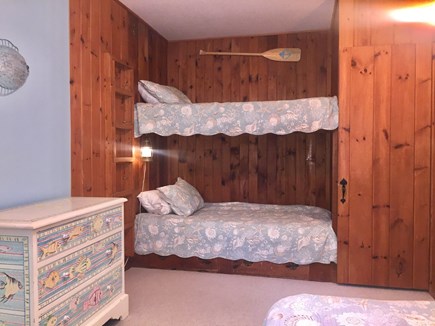 South Dennis Cape Cod vacation rental - Guest Bedroom twin bunk beds and twin single