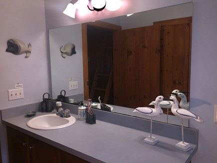 South Dennis Cape Cod vacation rental - Main bathroom with shower/tub