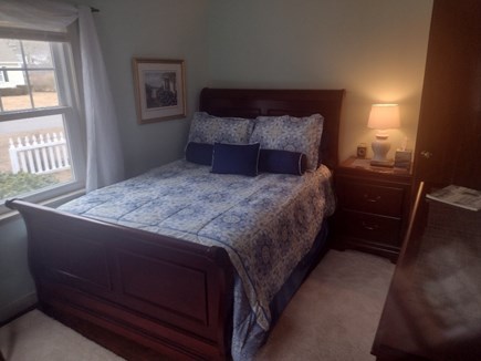 Falmouth Cape Cod vacation rental - Primary Bedroom w/queen bed, dresser, bureau, closet, & cable TV