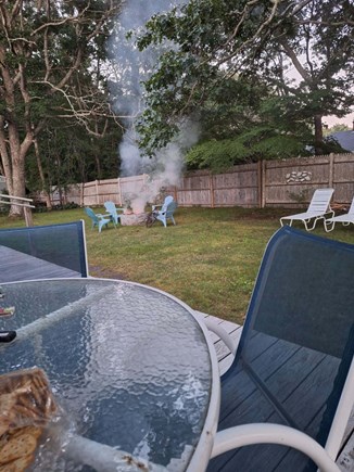 Falmouth Cape Cod vacation rental - Large back yard with deck & firepit