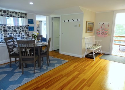 East Orleans, Barley Neck Rd o Cape Cod vacation rental - Dining area as part of kitchen, adjacent to porch and living