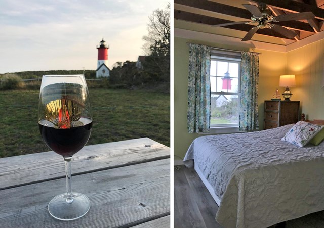 Perched atop the sandy bluff of Nauset Light Beach