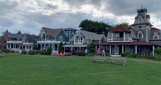 Colorful Gingerbread Cottages in Oak Bluffs on Martha’s Vineyard